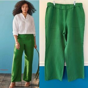 J. Jill Green Wide Leg Pants. These pants run large.